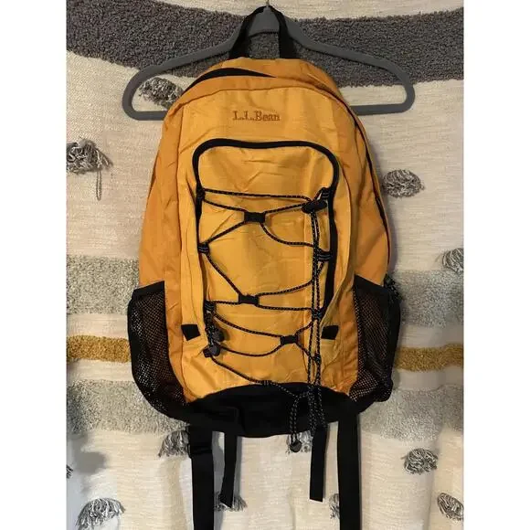 LL Bean Yellow Backpack - Picture 2 of 10
